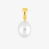 Pendentif or jaune 750‰ et perle de culture d'eau douce poire 9 mm SO OR