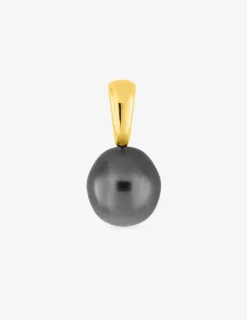 Pendentif or jaune 750‰ et perle de culture de Tahiti poire 10 mm SO OR