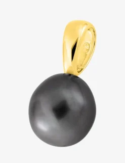 Pendentif or jaune 750‰ et perle de culture de Tahiti poire 10 mm SO OR