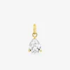 Pendentif oxyde de zirconium poire 7 mm or jaune 750‰ SO OR