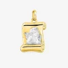 Pendentif parchemin ange bicolore or 750 ‰ SO OR