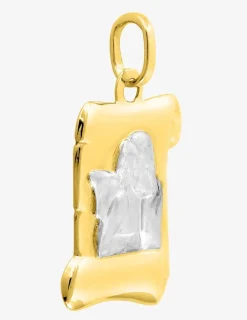 Pendentif parchemin ange bicolore or 750 ‰ SO OR