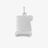 Pendentif parchemin en or blanc 375 ‰ SO OR