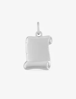 Pendentif parchemin en or blanc 375 ‰ SO OR