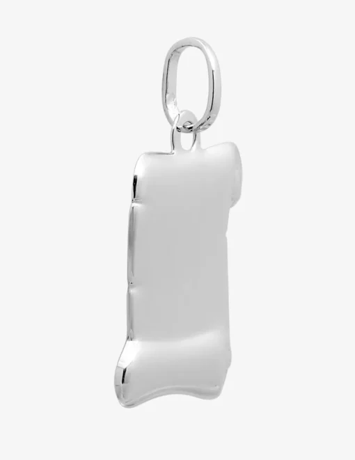 Pendentif parchemin en or blanc 375 ‰ SO OR