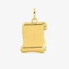 Pendentif parchemin en or jaune 375‰ SO OR