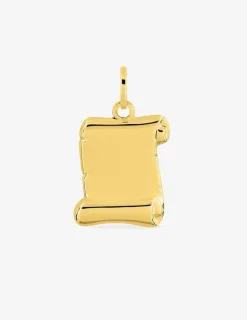 Pendentif parchemin en or jaune 375‰ SO OR