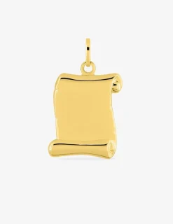 Pendentif parchemin or jaune 750 ‰ 14 x 20 mm SO OR