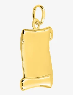 Pendentif parchemin or jaune 750 ‰ 14 x 20 mm SO OR