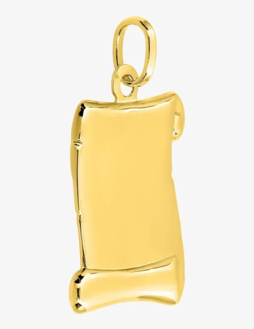 Pendentif parchemin or jaune 750 ‰ 14 x 20 mm SO OR