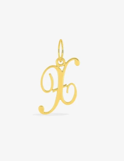 Pendentif plaqué or initiale X SO OR