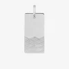 Pendentif plaque argent rhodié 925 ‰ motif losange SO OR