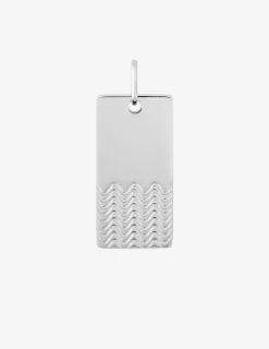 Pendentif plaque argent rhodié 925 ‰ avec motif fantaisie SO OR