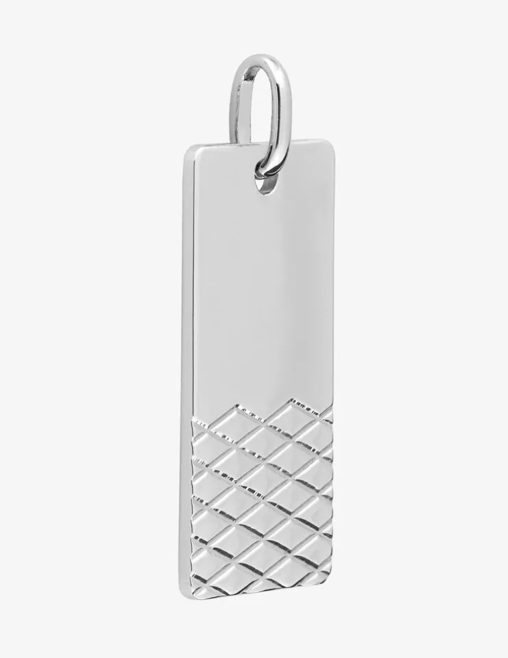 Pendentif plaque fantaisie argent rhodié 925 ‰ SO OR