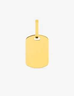 Pendentif plaque G.I 10 x 15 mm or jaune 750‰ SO OR