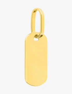 Pendentif plaque G.I 10 x 15 mm or jaune 750‰ SO OR