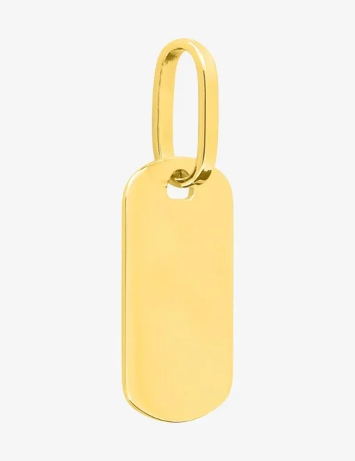 Pendentif plaque G.I 10 x 15 mm or jaune 750‰ SO OR