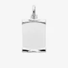 Pendentif plaque GI 27 x 18 mm argent 925‰ rhodié SO OR