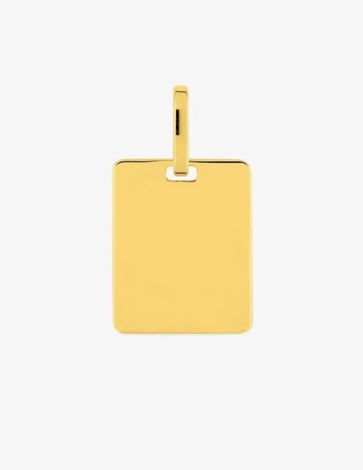 Pendentif plaque GI or jaune 750 ‰ 13 x 22 mm SO OR