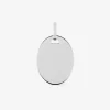 Pendentif plaque ovale or blanc 750 ‰ 11 x 20 mm SO OR