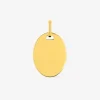 Pendentif plaque ovale or jaune 750 ‰ 16 x 20 mm SO OR