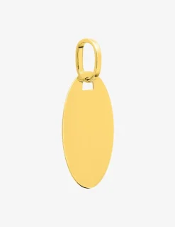 Pendentif plaque ovale or jaune 750 ‰ 16 x 20 mm SO OR