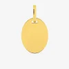 Pendentif plaque ovale or jaune 750 ‰ SO OR