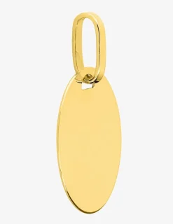 Pendentif plaque ovale or jaune 750 ‰ SO OR