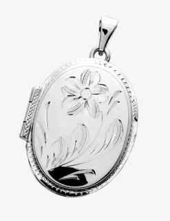Pendentif porte-photo fleur argent 925‰ rhodié SO OR