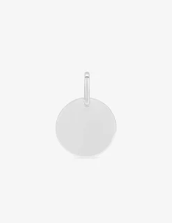 Pendentif rond argent 925 ‰ rhodié SO OR