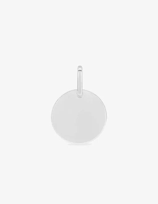Pendentif rond argent 925 ‰ rhodié SO OR