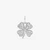 Pendentif trèfle en argent 925 ‰ rhodié, oxydes de zirconium SO OR
