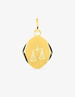Pendentif zodiaque balance plaqué or SO OR