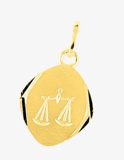 Pendentif zodiaque balance plaqué or SO OR