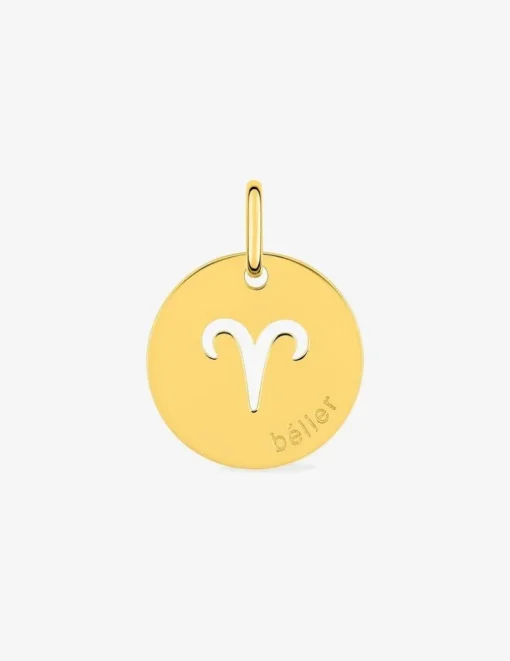 Pendentif zodiaque Bélier en or jaune 375 ‰ SO OR