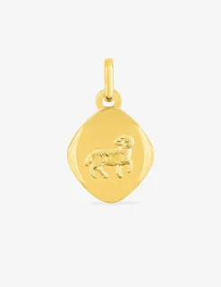 Pendentif zodiaque Bélier en or jaune 375 ‰ finition polie SO OR