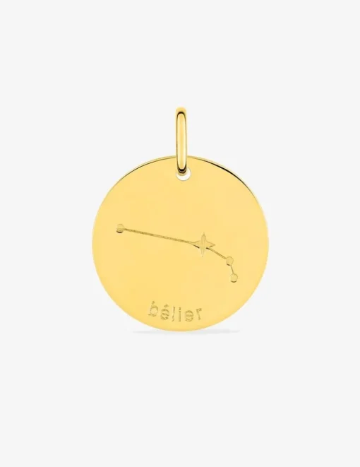 Pendentif zodiaque bélier en or 375‰ SO OR