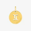 Pendentif zodiaque Gémeaux en or jaune 375 ‰ SO OR