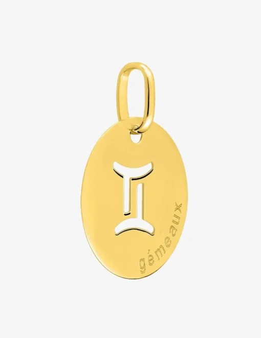 Pendentif zodiaque Gémeaux en or jaune 375 ‰ SO OR