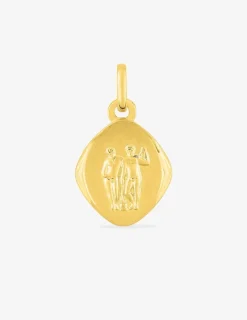 Pendentif zodiaque Gémeaux en or jaune 375 ‰ finition polie SO OR