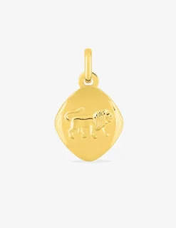 Pendentif zodiaque Lion en or jaune 375 ‰ finition polie SO OR
