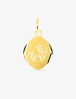 Pendentif zodiaque losange Sagittaire plaqué or SO OR