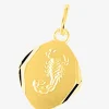 Pendentif zodiaque losange Scorpion plaqué or SO OR