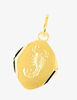 Pendentif zodiaque losange Scorpion plaqué or SO OR