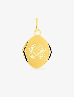 Pendentif zodiaque losange Cancer plaqué or SO OR