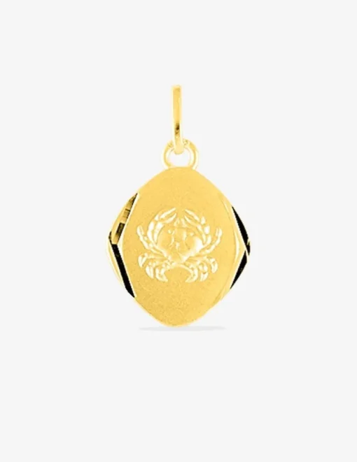 Pendentif zodiaque losange Cancer plaqué or SO OR