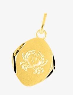 Pendentif zodiaque losange Cancer plaqué or SO OR