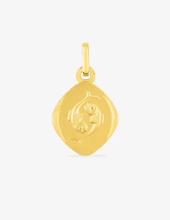Pendentif zodiaque Poisson en or jaune 375 ‰ finition polie SO OR