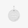 Pendentif zodiaque rond Verseau argent 925‰ rhodié SO OR