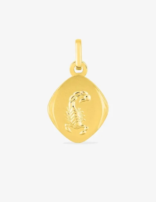 Pendentif zodiaque Scorpion en or jaune 375 ‰ finition polie SO OR